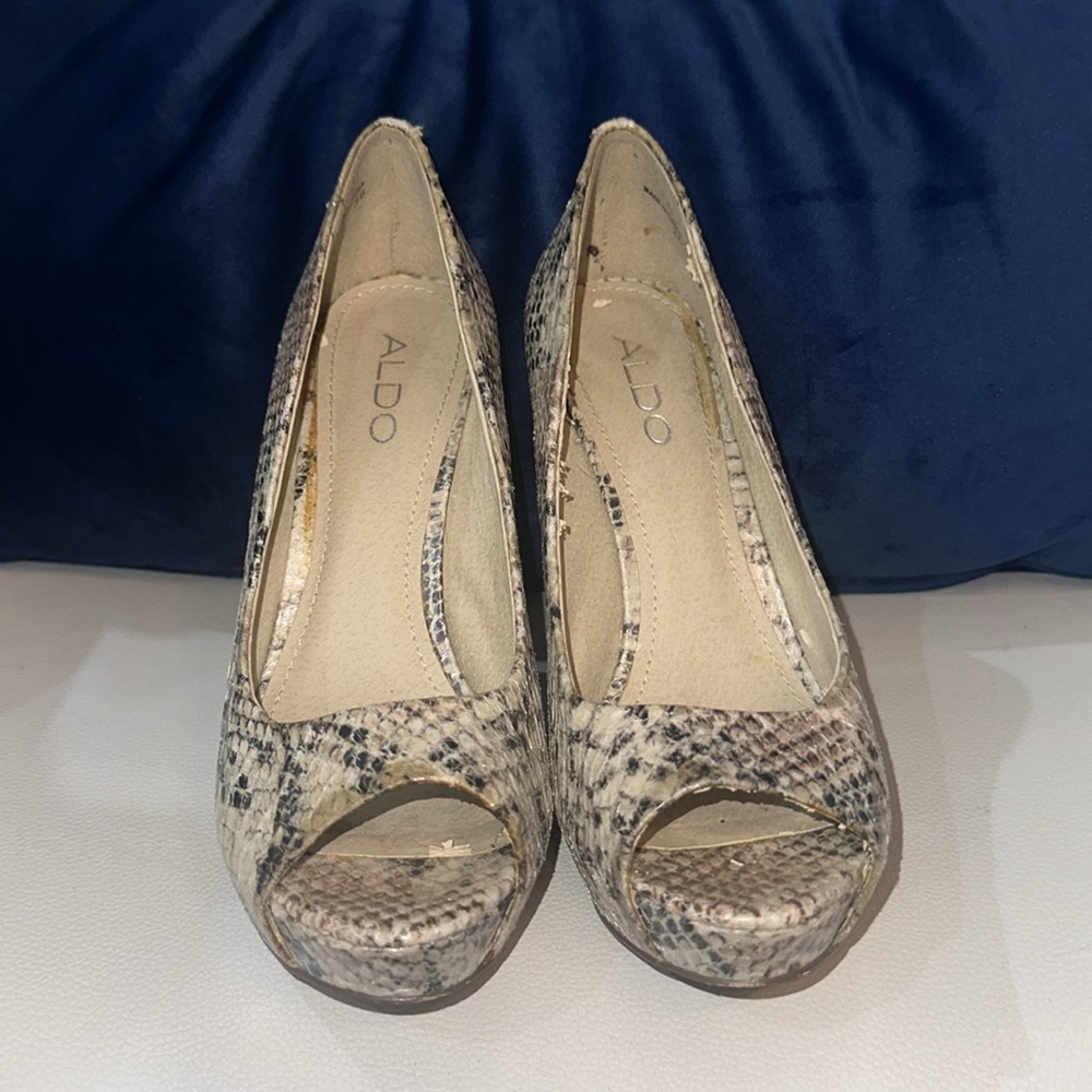 Aldo Python Snake Print Heels - Picture 2 of 6